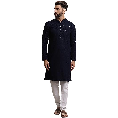 Sojanya (Since 1958 Men'S Pure Cotton Sequence Kurta & Pyjama Set