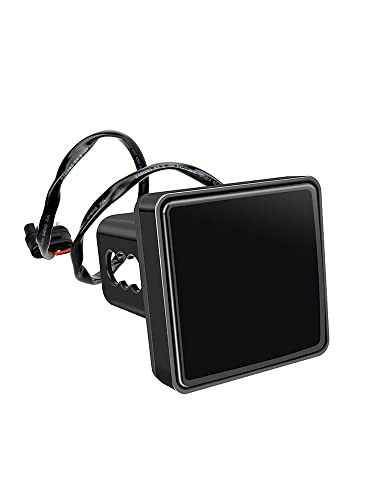 Riloer Car Tail Light Red Stop Brake Light Running Lamp Taillight, Fit for Trailer Truck Towing Pickup Hitch Receiver Cover, Smoke Lens High Brightness Red Light, 15 LEDs