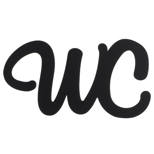 DOPENSPI WC Schild Selbstklebend, 23x12.5cm Schwarz WC Aufkleber Toiletten Aufkleber Innen und Außenbereiche Toilettenschild Türschild für Ihre Tür & Wand,Lustige Toiletten Schild Badezimmer Deko