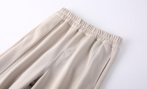 LittleSpring Boys Sweatpants with Adjustable Drawstring Cuffs Loose Fit Open Bottom 5-16 Years4