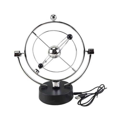COSMEVIVI Indoor Perpetual Ball Ornament Tabletop Decor Electric Pendulum Globe Tellurion Physical Science Toy