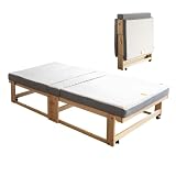 エムール 折りたたみ すのこ ベッド YAMANE ＆ 折りたたみベッド 専用 マットレス シングル 2点セット