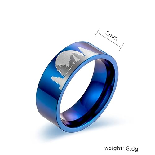 USHOBE 2 Peças De Anel De Prata De Liga Masculina E Feminina