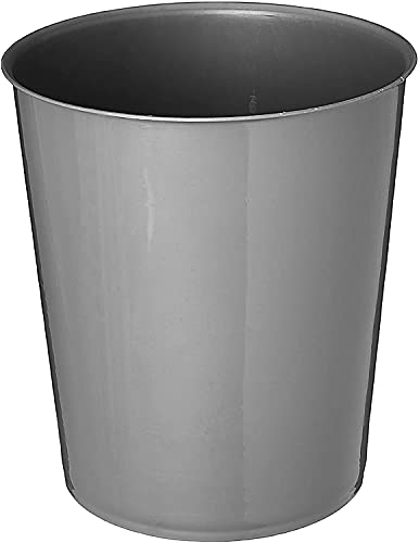 Lixeira com Aro, Usual Utilidades, Prata, 7L