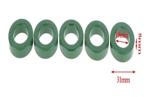 Filtro antiinterferencias de ferrita verde Mn-Zn que reduce el ruido electromagnético 5uds 5