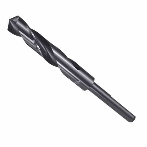 CoCud Drill Bit, 5/8" Cutting Diameter (15.875mm), 1/2" Reduced Shank 3-Flat 4341 HSS Nitriding Black 118° Cutting Angle Bits - (Applications: for Drilling Plastic Wood)