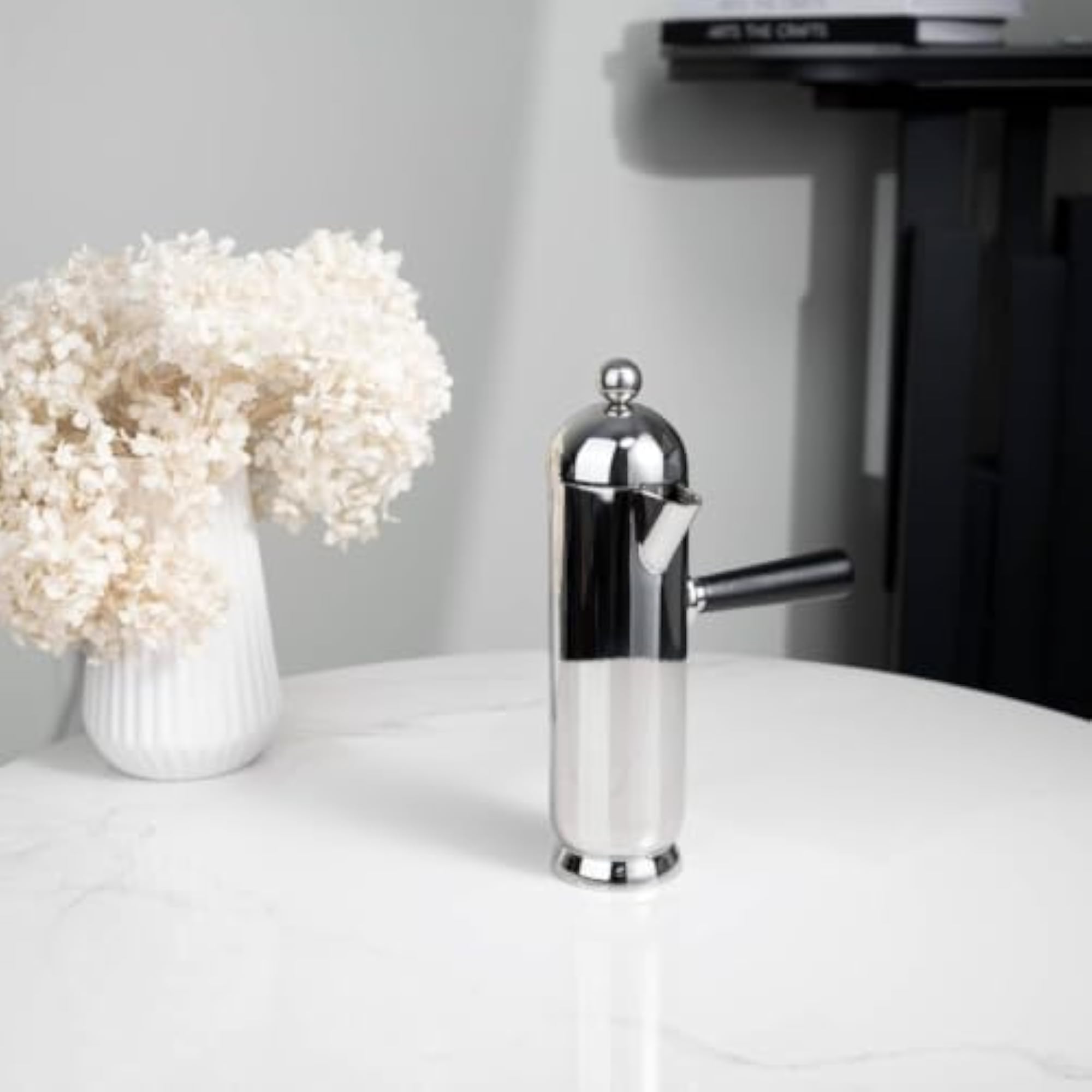 Stainless Steel Decorative Kettle, Polished Silver