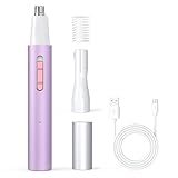 Nose and Ear Hair Trimmer for Women Men,2025 Rechargeable Eyebrow & Facial Trimmer,Dual-Edge Blades,Waterproof Easy Cleansing, for Peach Fuzz Fine Hair Face Chin Neck, Upper-Lip