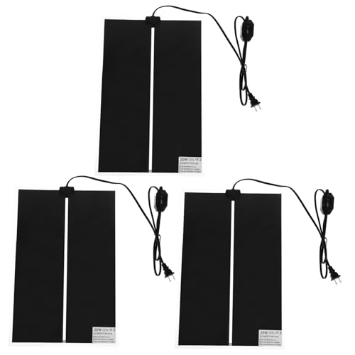 SUPVOX 3pcs Reptile Heating Pad Temperature Control for Snake Tank 20w Electric Heat Mat for Lizards Safe Reliable Heating Pad for Terrarium