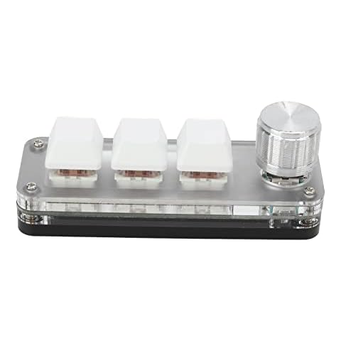 Mini Keypad, 3 Key White Mechanical Keyboard Multifunctional for Office Cover