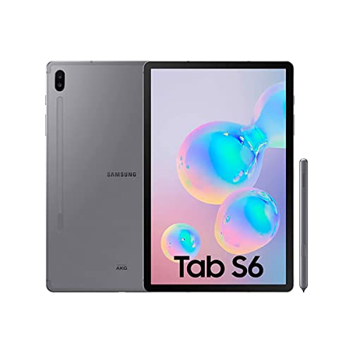 Samsung Galaxy Tab S6 Tablet da 10.5' (128 GB, S pen incluso), Display sAMOLED, LTE, Grigio[Versione Spagnola]