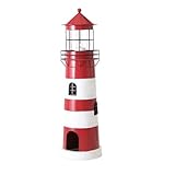 leuchtturm metall aldi  Maritime Windlicht Laternen Leuchtturm Aussichtsturm aus Eisen Größen (rot weiß, groß)