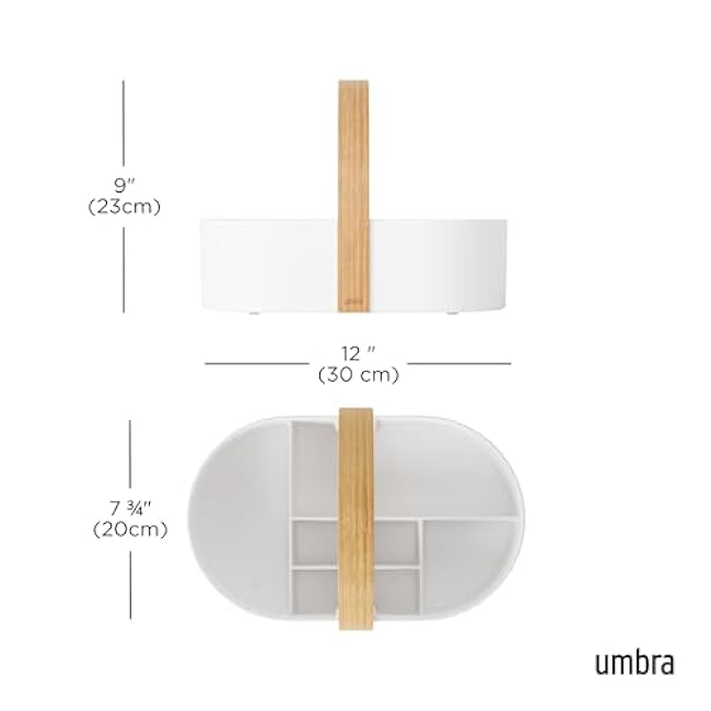 Umbra Bellwood Cosmetic Organizer, White/Natural