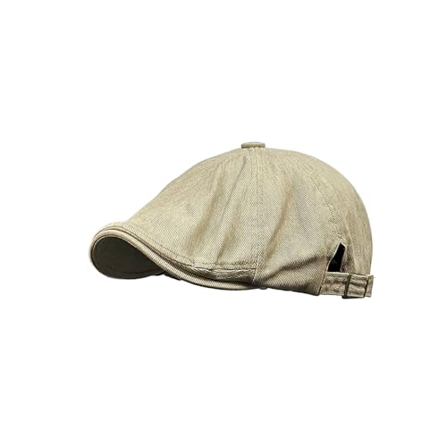 Unisex Newsboy Cap Flat Ivy Hat Cabbie Hunting Driving Hat for Spring Summer Autumn Winter Adjustable Series 19 Khaki