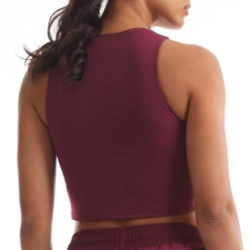 Image of Sports Bras for Women Removable Padded Athletic Yoga Running Crop Tops Sleeveless Gym Workout Tops