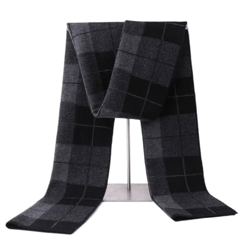 Écharpe haut de gamme pour homme en maille douce à carreaux élégants
