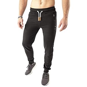 Mount Swiss Finn Lange vrijetijdsbroek voor heren, sweatpants met zakken, loopbroek met zijzak + achterzak met…