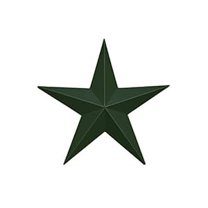 24 inch solid hunter green barn star made with galvanized metal to prevent rusting  urban country home decor