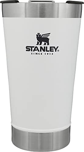 STANLEY Stay-Chill Beer Pint 16 oz | Wide Mouth Lid | Built-In Bottle Opener | Beer Tumbler Cup | Insulated Stainless Steel Pint Glass | BPA-Free | Polar