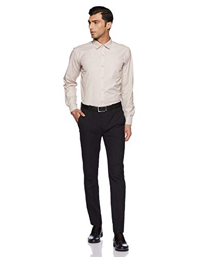 Image of Hang & Wear Men's Plain Regular fit Formal Shirt (MS-F18- Fawn 42