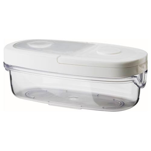 IKEA Vakumlu Beyaz Kapaklı Saklama Kabı Silikon Kauçuk Beyaz 8x6 cm 1 Adet Küçük Boy