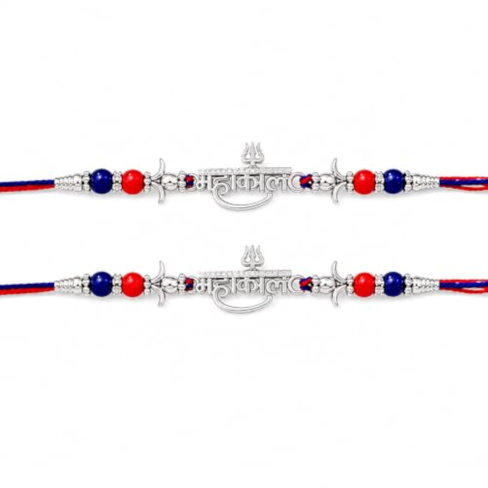 Premium 925 Sterling Silver Mahakal Rakhi for Brother