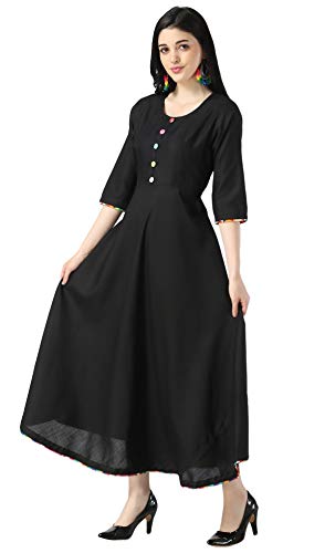 Image of DHRUVI TRENDZ Women Rayon Anarkali Kurta