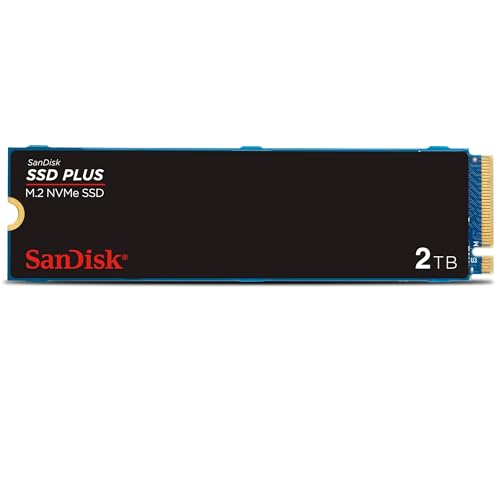 SanDisk Plus 2TB M.2 NVMe SSD, Internal PCIe Gen 3, M.2 2280, Easy Installation, 3 Year Warranty