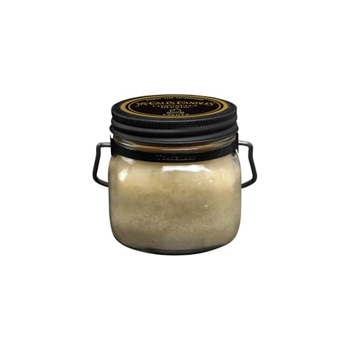 Image of McCall's Candles | Vanilla Citronella | 16 oz Two-Wick Scented Candle | USA-Poured | Vintage Mason Jar with Carrying Handle | Outdoor Patio Candle with Fresh Vanilla & Citrus