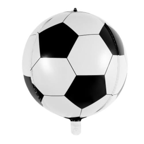 Image of Wanna Party Soccer Orbz Balloons I Soccer Foil Balloons | 4D Soccer Balloon for Soccer Party Decorations | Soccer Foil Balloons, Soccer Birthday Decorations | Soccer Party Favors