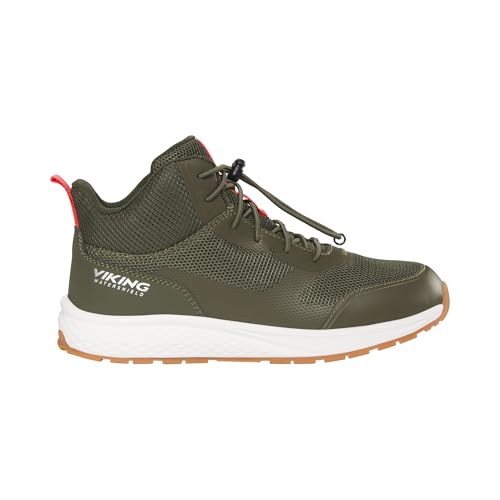 Viking Impact Mid WP SL Walking Shoe, Olive, 39 EU