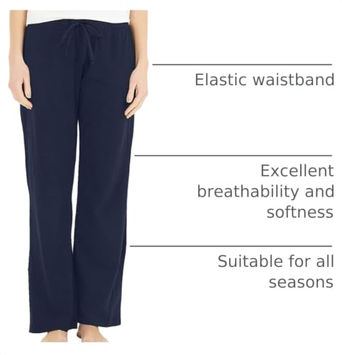 Image of U2SKIIN 2 Pack Pajama Pants for Women Soft, Cotton Comfortable Womens Lounge Lightweight Sleep Pj Bottoms