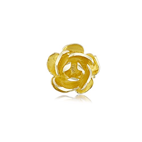 14k REAL Yellow Gold Rose Stud Earrings (7 x 7 mm)4