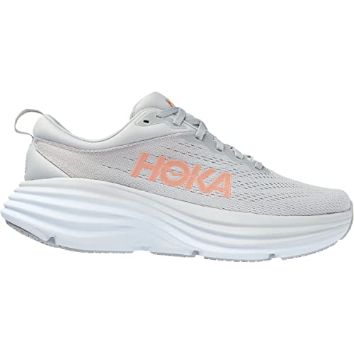 HOKA ONE ONE Bondi 8 Womens Shoes Size 9.5, Color: Harbor Mist/Lunar Rock
