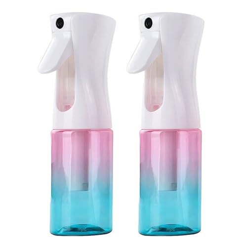 Meijunter 2Pcs 200ml Botella Pulverizadora Recargable Atomizador Plástico Continuo Agua Ultrafina y Aceite Pulverizador para Peluquería Cuidado de la Piel Plantas Mascotas Cocina