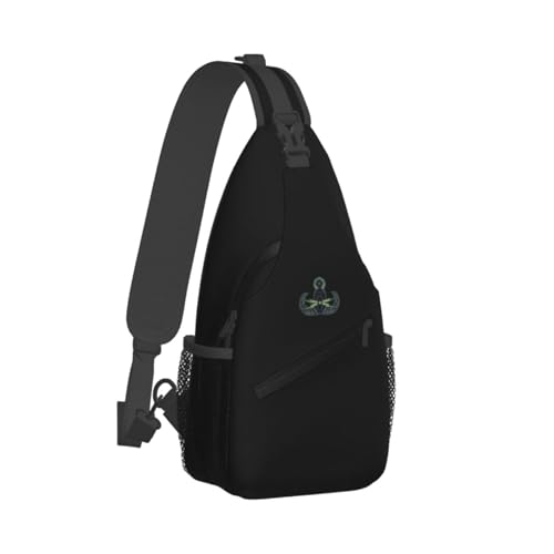 Morrales pequeños tipo sling negros para hombre