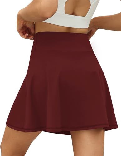 LouKeith Tennis Skirts for Women Pleated Crossover High Waisted Athletic Workout Golf Skorts Skirts with Shorts Pocket4