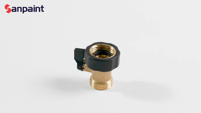 3/4" Brass Garden Hose Shut Off Valve,1-Way Restricted-Flow Water Shut-Off, Fits 3/4 Inch Hose Connector