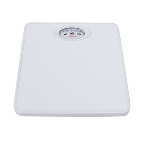 Sunbeam Rotating Dial Bathroom Scale, White