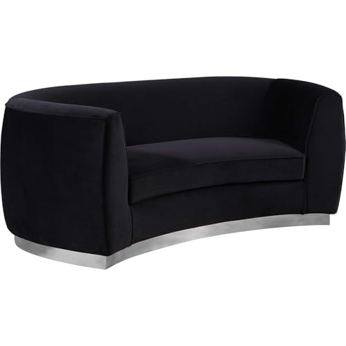 Sillón Terciopelo Negro Plegable