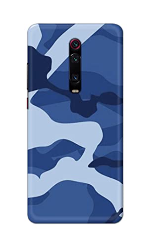 Image of Printed Hard Back Cover Case for Mi Redmi K20 | Redmi K20 Pro Back Cover (Army Blue Pattern) -702