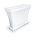 Mayne Bordeaux Weatherproof Modern Plastic Trough Planter in White