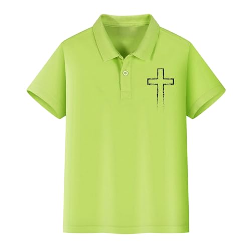 Tween Aesthetic Polo Shirts Short Sleeve Cross Print Tennis Tops School Uniform Shirts for Boys Girls Collared Tops4