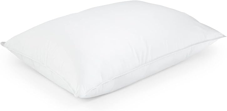 DOWNLITE Hotel & Resort 50-50 Down & Feather Blend Pillow Medium Density Hypoallergenic Standard Size