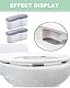 TPZORJX 4teiliges Toilettensitz Stoßfängerset,Toilettensitz Pufferset zum Einstecken,Toilettensitz Pufferpolster,Toilettensitz Puffer,selbstklebender Ersatz,Wird mit 2 Toilettendeckelhebern geliefert