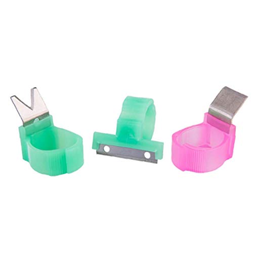 3pcs Picking Ring Tomato Cucumber Grape Fruit Picking Garden Tools Blade Cutting Scissors Rings Garden Cut Tools Random Color Decorative Garden