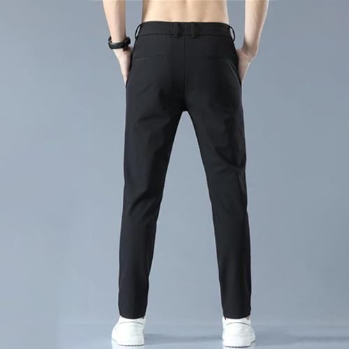 Men's Classic Fit Golf Pants Stretch Wrinkle Free Work Dress Pants Lightweight Comfy Work Slacks Trousers for Men Black2