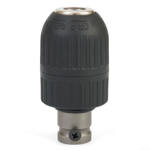 Qualoramall Portabrocas sin llave de 2-13 mm de capacidad con rosca de 1/2-20UNF y adaptador de portabrocas de 1/2 pulgada para herramientas eléctricas, sujeción de precisión para conversión de