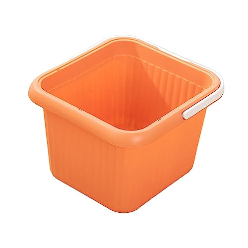 Tina para remojar pies grande con diseño de asas naranja miniatura 5