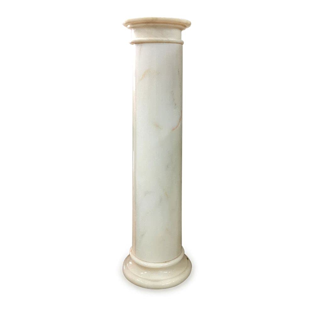 Columna de mármol blanco Carrara White Marble Classic Column H 104 cm.